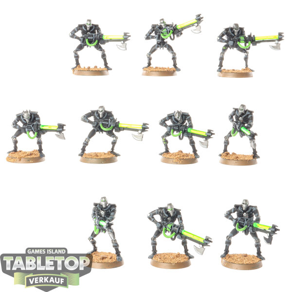 Necrons - 10x Necron Warriors - klassisch - bemalt