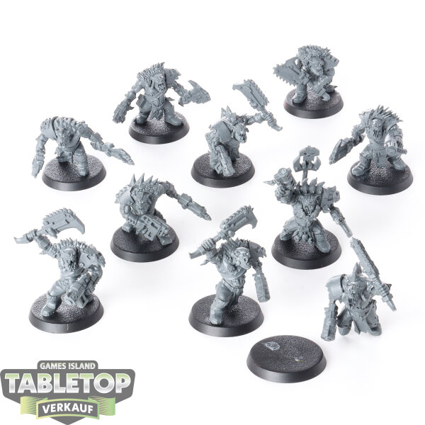 Orks - 10 Ork Beast Snagga Boyz - unbemalt