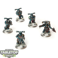 Chaos Space Marines - 5 x Chaos Space Marines - bemalt
