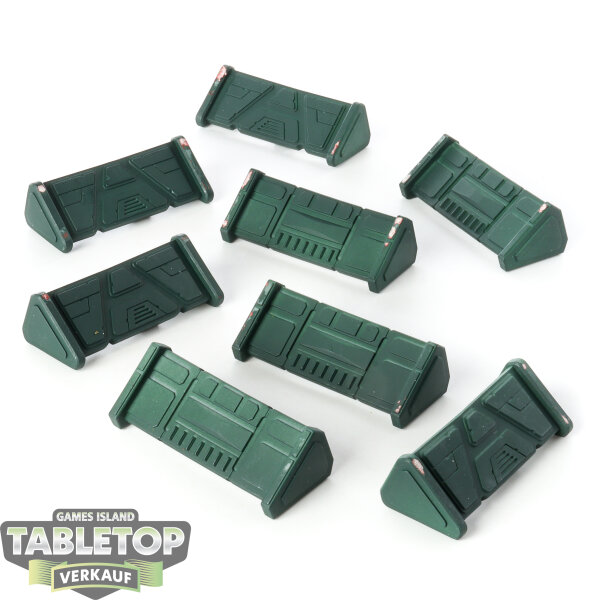 Gelände - 8 x Barricades Pack - grundiert