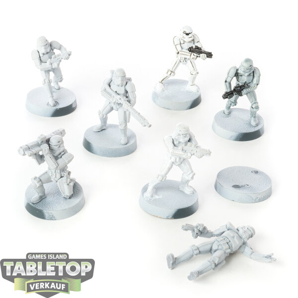 Galaktisches Imperium - 7 Sturmtruppen - teilweise bemalt