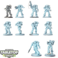 Space Marines - 10 Intercessors - teilweise bemalt