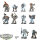 Space Wolves - 10 Grey Hunters klassisch - teilweise bemalt