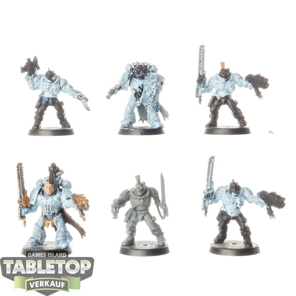Space Wolves - 6 Grey Hunters klassisch - teilweise bemalt