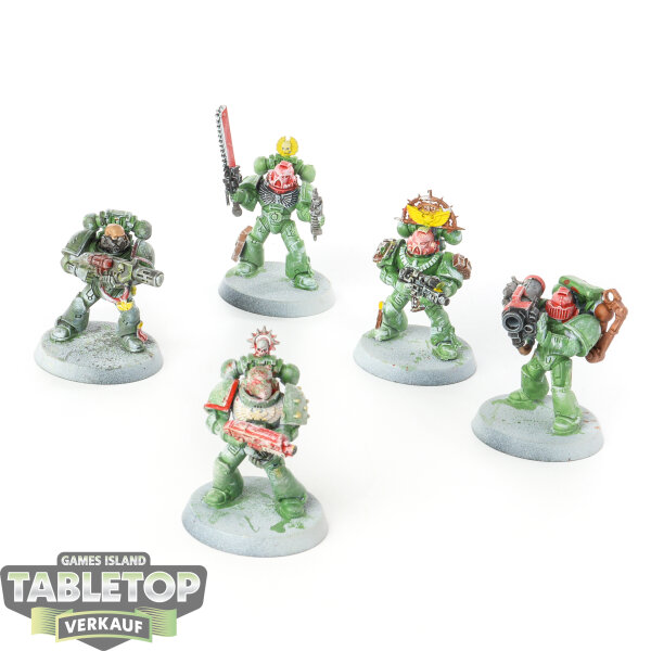 Space Marines - 5 x Tactical Squad klassisch - teilweise bemalt