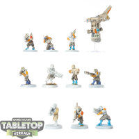 Tau Empire - 10 x Pathfinder Team - teilweise bemalt