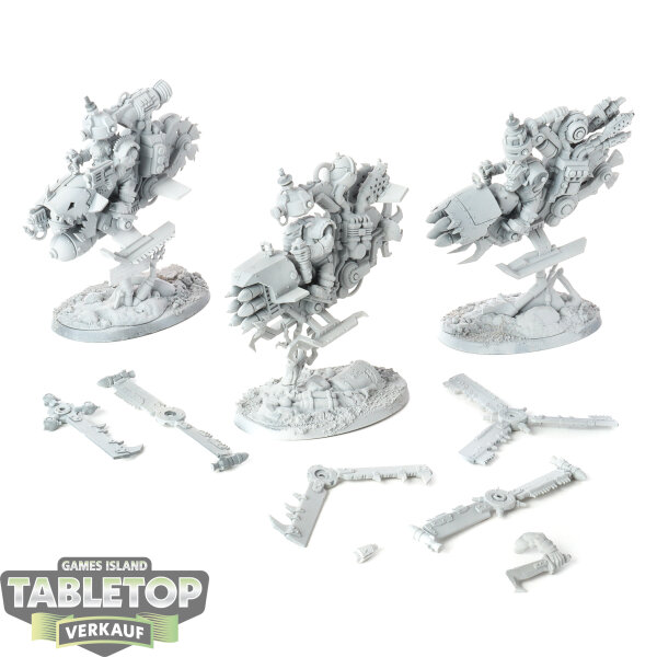 Orks - 3x Deffkoptas - grundiert
