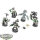 Orks - 5x Ork Nobz - teilweise bemalt