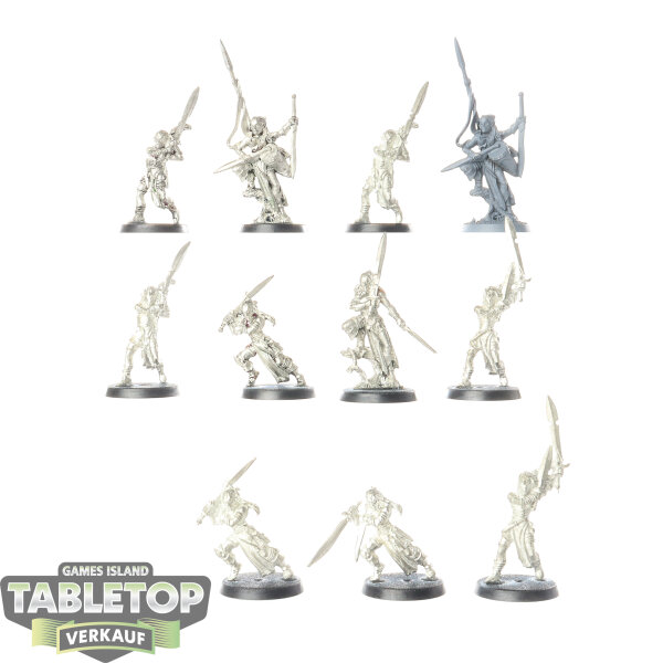 Wood Elf Realms - 11 x The Wardancer Troupe - teilweise bemalt