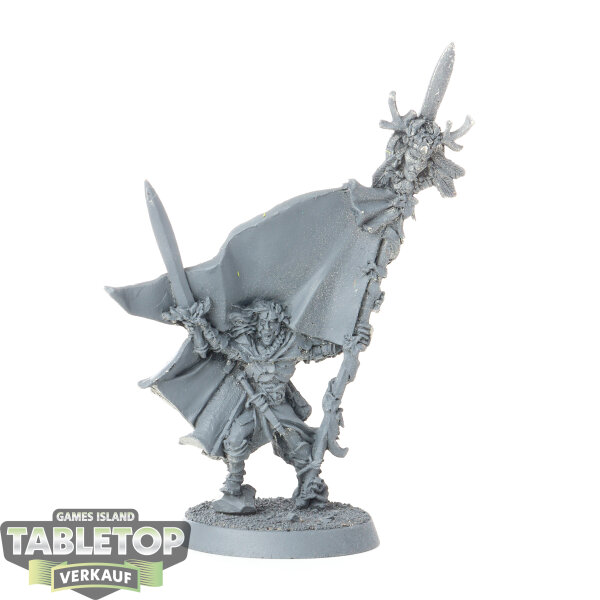 Wood Elf Realms - Wood Elf Army Standard Bearer (Limited Edition 1996) - teilweise bemalt