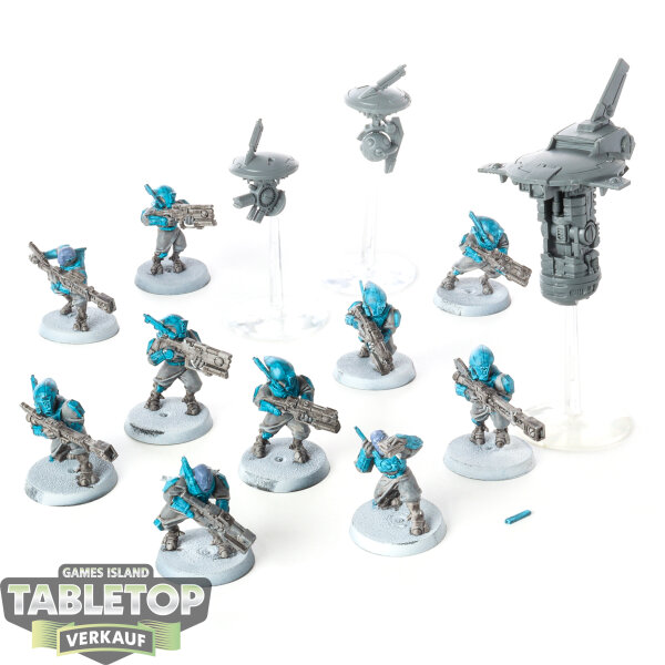 Tau Empire - 10 Pathfinder Team - teilweise bemalt