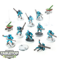 Tau Empire - 9 Fire Warriors Strike Team - teilweise bemalt