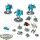 Tau Empire - 3 XV8 Crisis Battlesuit Team - bemalt