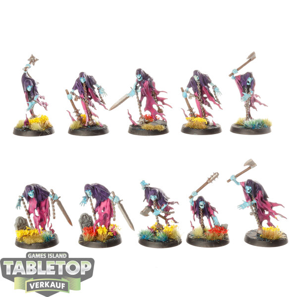 Nighthaunt - 10x Chainrasp Hordes - bemalt