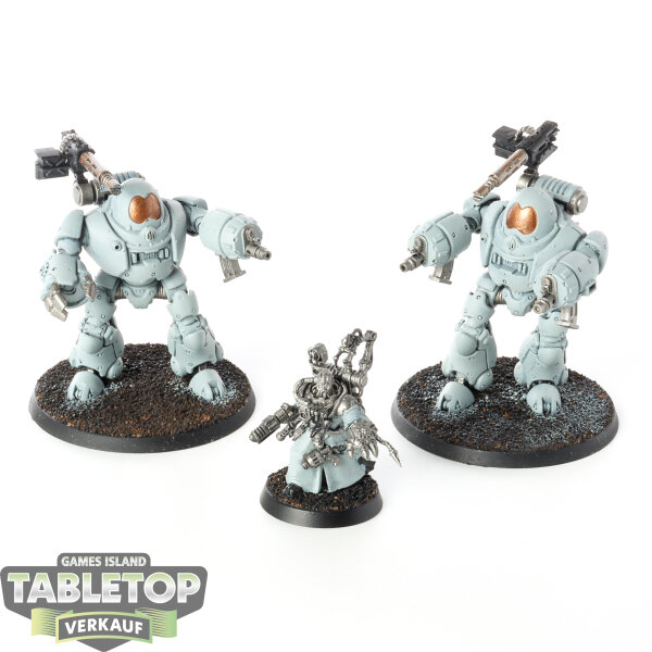 Adeptus Mechanicus - 3 Kastelan Robots - bemalt