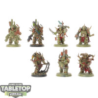 Death Guard - 7x Plague Marines - teilweise bemalt