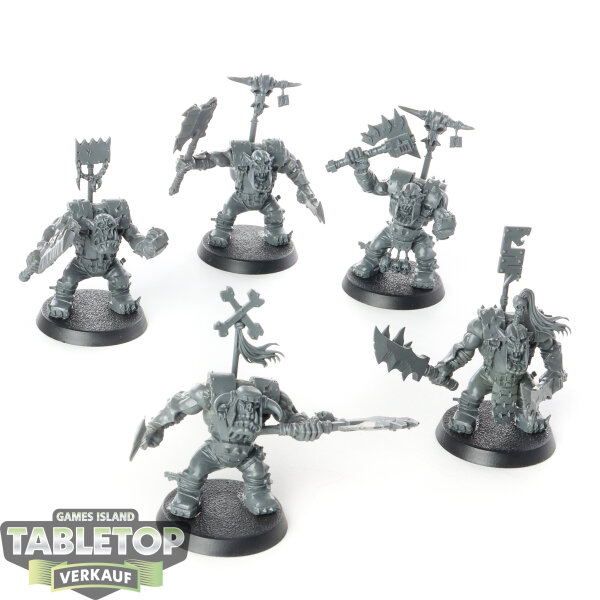 Orks - 5x Ork Nobz - unbemalt