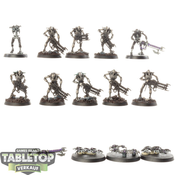 Necrons - 10 x Necron Warriors - teilweise bemalt