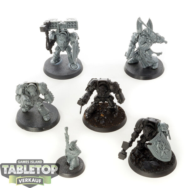 Dark Angels - 5 x Deathwing Terminator Squad (Classic) - teilweise bemalt
