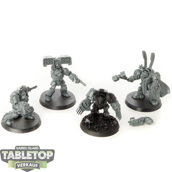Dark Angels - 4 x Deathwing Terminator Squad (Classic) - teilweise bemalt