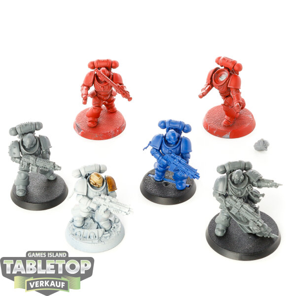 Space Marines - 6 x Intercessors - teilweise bemalt