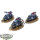 Space Marines - 3 Outriders - bemalt