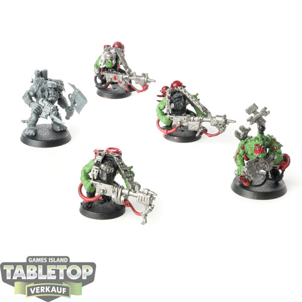 Orks - 5x Ork Burna Boyz - teilweise bemalt