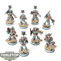 Space Wolves - 8 x Grey Hunters - bemalt
