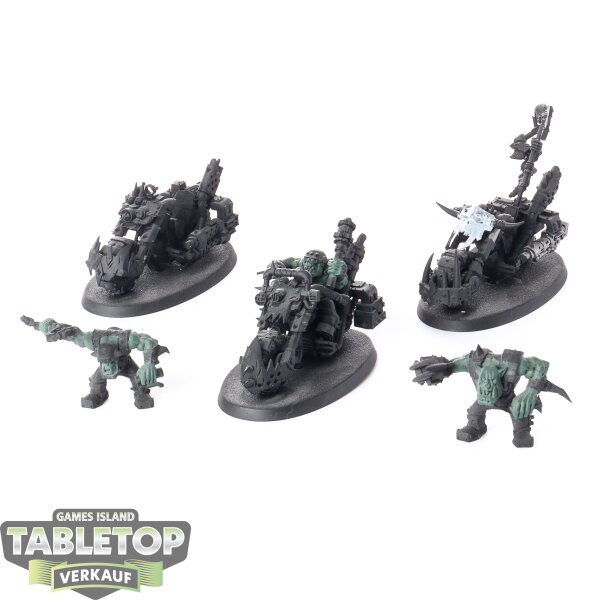 Orks - 3x Ork Warbiker Mob - teilweise bemalt