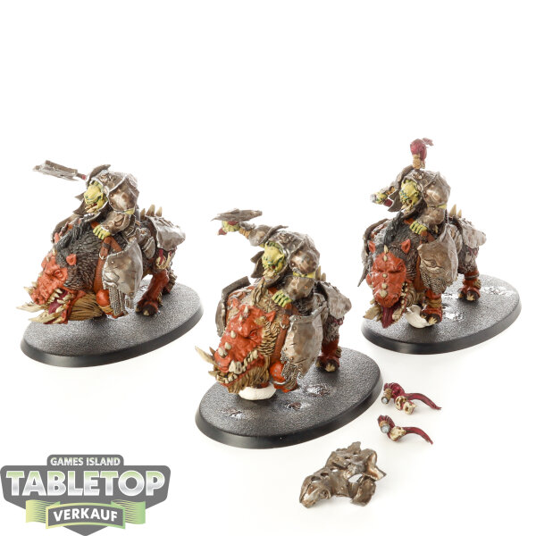 Orruk Warclans - 3 x Gore-gruntas - bemalt