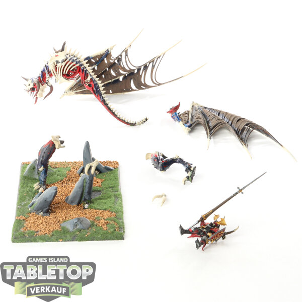 Vampire Counts - Vampire Lord on Zombie Dragon - teilweise bemalt