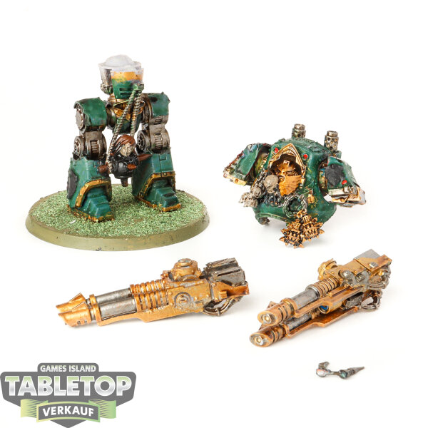 Horus Heresy - Relic Contemptor Dreadnought Body with 2x Lascannons - bemalt
