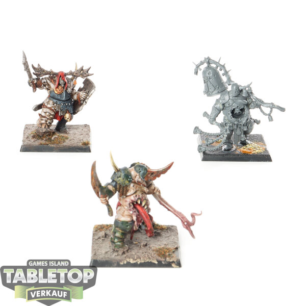 Maggotkin of Nurgle - 5x Putrid Blightkings - teilweise bemalt