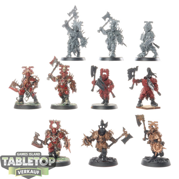 Blades of Khorne - 10x Blood Warriors - teilweise bemalt
