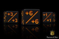Baron of Dice - +1/ -1 Counters - Matte Black - Set of 12