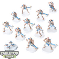 Necrons - 11 x Necron Warriors (Classic) - teilweise bemalt