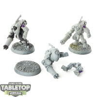 Tau Empire - 3 Stealth Battlesuits - teilweise bemalt