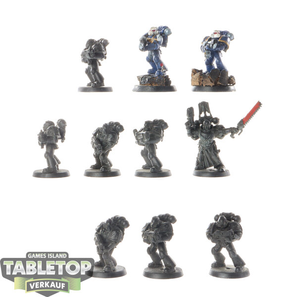 Dark Angels - 10 x Tactical Squad klassisch - teilweise bemalt