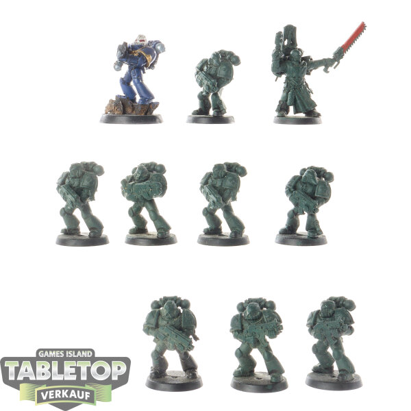 Dark Angels - 10 x Tactical Squad klassisch - teilweise bemalt
