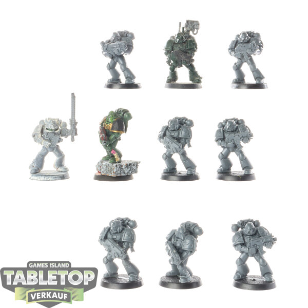 Dark Angels - 10 x Tactical Squad klassisch - teilweise bemalt
