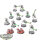 Necrons - 10 x Necron Warriors klassisch - teilweise bemalt