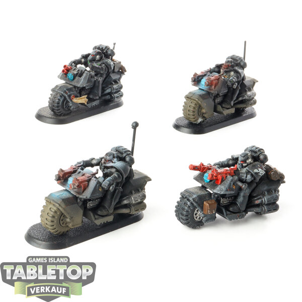 Space Marines - 4 x Biker (Classic) - teilweise bemalt