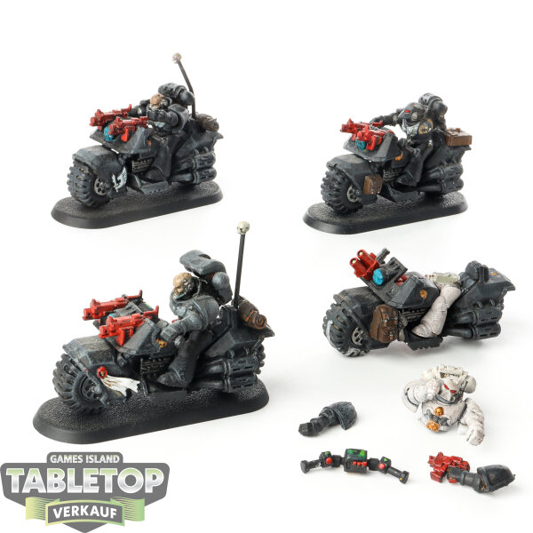 Space Marines - 4 x Biker (Classic) - teilweise bemalt