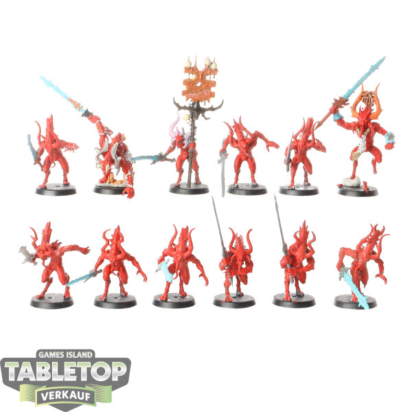 Blades of Khorne - 12x Bloodletters - teilweise bemalt