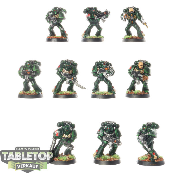 Dark Angels - 10 x Tactical Squad klassisch - bemalt