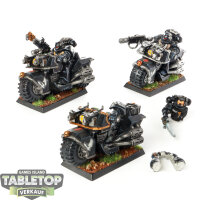 Dark Angels - 3 x Ravenwing Bike Squadron - bemalt