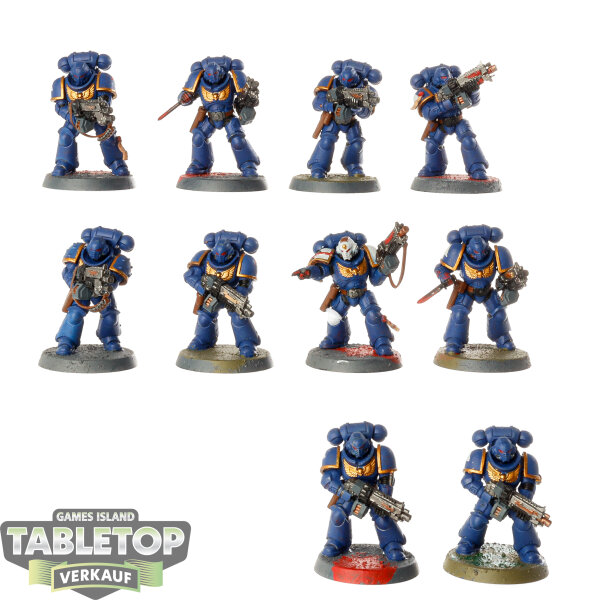 Space Marines - 10x Intercessors - bemalt