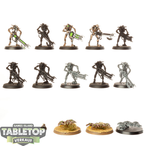 Necrons - 10 x Necron Warriors - teilweise bemalt