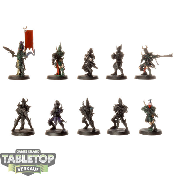 Drukhari - 10 x Kabalite Warriors - teilweise bemalt