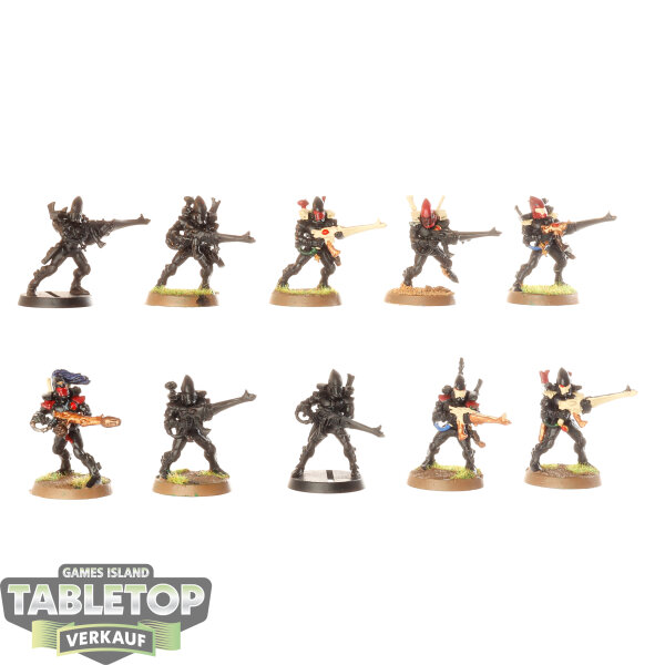Aeldari - 10 x Guardian Defenders klassisch - teilweise bemalt